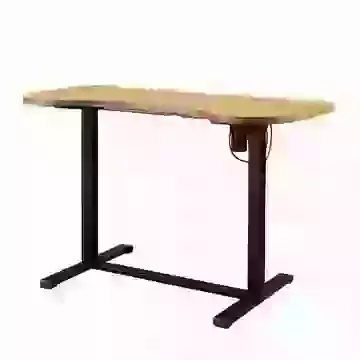 Curved Edge Electronic Height Adjustable Desk in 2 Colours